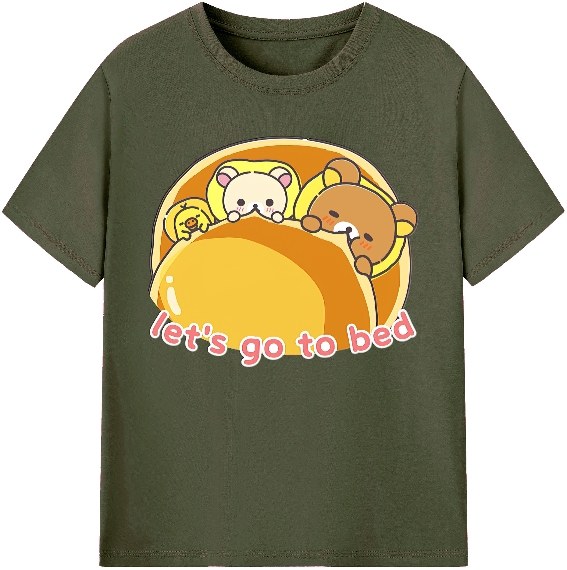 （画像用） リラックマ リラックマ キイロイトリ Rilakkuma Korilakkuma Kiiroitori 綿100％ メンズ半袖Tシャツ｜肌触りやわらか＆通気性